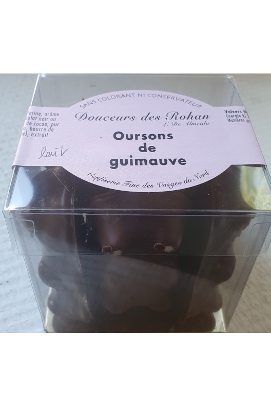 oursons de guimauve "maison" chocolat noir
